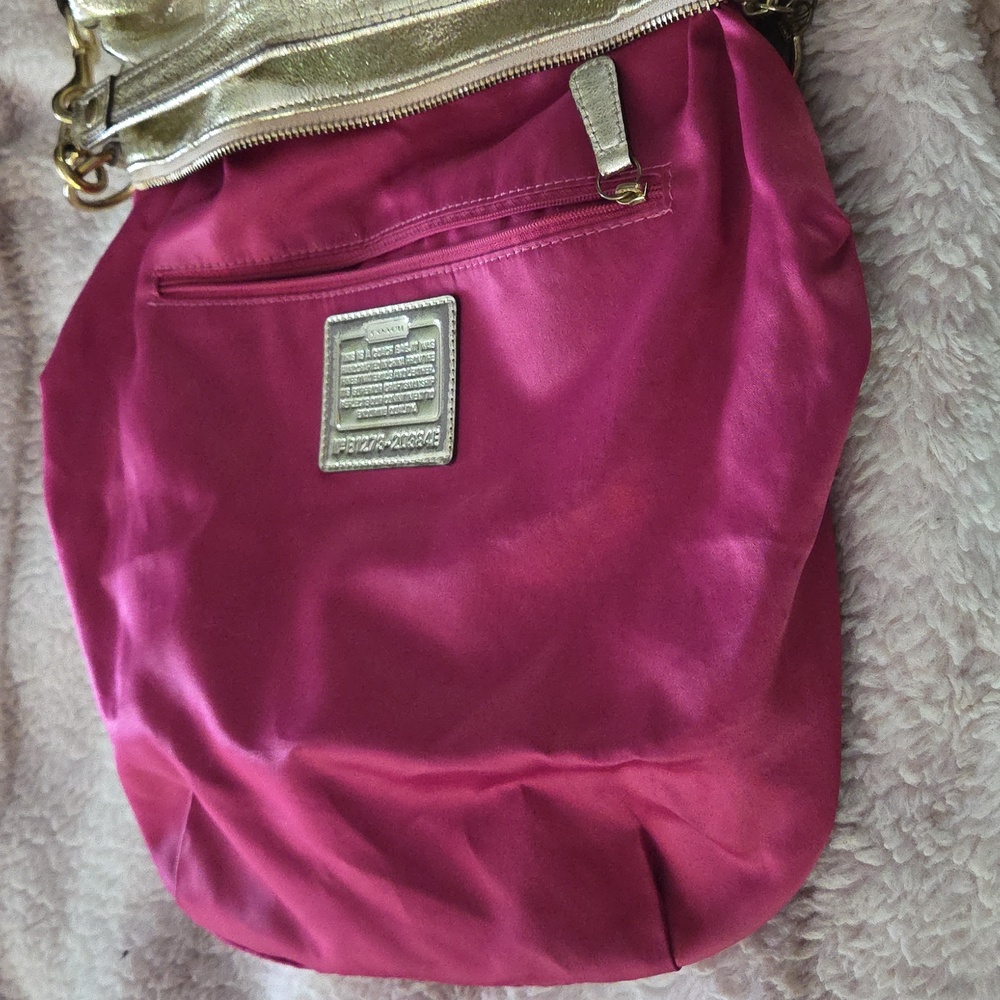 Coach Poppy Jazzy Rare gold Crossbody Bag 20384E Great Condition - Picture 13 of 16
